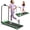Green, variant on 2 in 1 Foldable Walking Pad with Incline and Handle Bar, Compact Under Desk Treadmill with LED Display & Remote Control, Portable Treadmills for Home Office Small Spaces, 300 LBS Capacity