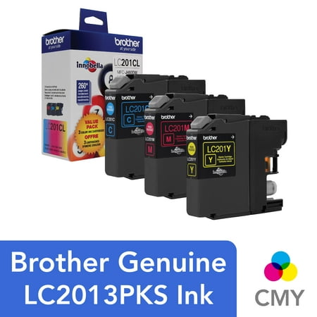 Brother Genuine LC2013PKS Printer Ink Cartridges, Cyan, Magenta, and Yellow