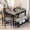Gray, variant on Baxluxe 4 Person Wooden Metal Dining Table Set, Vintage Industrial Dining Table with 4 Back Chairs for Small Spaces, Apartments, Kitchens, Breakfast Corners. Vintage brown color