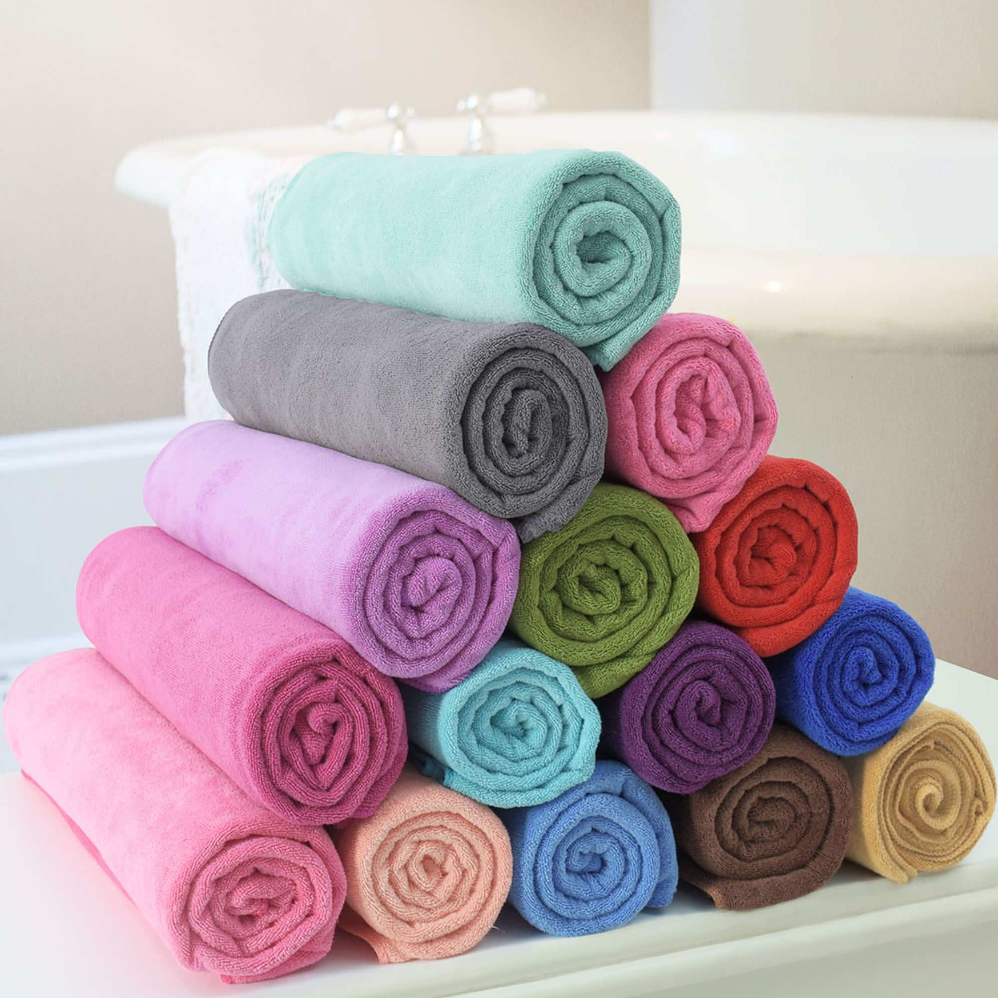 JML Bath Towels (2 Pack, 30x60), White Fleece Bath Towel, Luxury Hotel &  SPA Towel Sets - Super Soft and Absorbent, Lint Free, Fade Resistant  Oversized Bath Towel, Coral Fleece White White