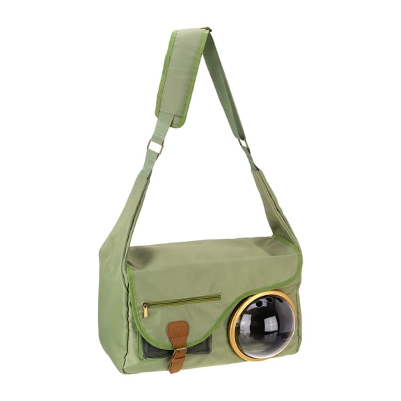 Uxcell Bubble Cat Carrier, Travel Pet Carrier Soft Sided Breathable Cat Carrying Case for Kitten Small Dogs Up to 14.3 lbs (Green), Intended for Hiking / Camping / Traveling