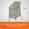 thumbnail image 2 of Modern Leisure Basics Stackable Patio Chair Cover, 27" Square x 49"H, 2-Pack, Sage Green, 2 of 13