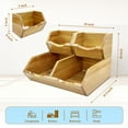 thumbnail image 7 of Acacia Wood Pantry Storage Bins - Wooden Stackable Baskets - Potato and Onion Storage - Fruit Basket for Pantry Organization - Fruit Bowl for Kitchen Counter - Fruit and Vegetable Storage, 7 of 7