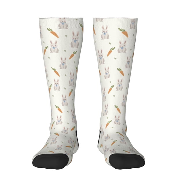 Balery Retro Rabbit Calcetines novedosos Calcetines deportivos Calcetines hasta la rodilla Calcetines de algodón Calcetines originales y geniales