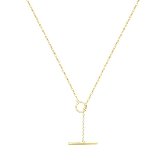 Attractive 9k Gold Women Y-Shape Necklace - 17.5 inch
