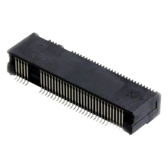 1-2199230-6 Connector 67 Position Female M.2 Mini Card Gold 0.020 (0.50mm) Black :RoHS