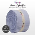 thumbnail image 3 of Soimoi Solid Jelly Roll Fabrics for Quilting 40 Strip 1.5" Cotton Strips Bundles, Perfect Quilting Fabric for Craft Project, Precut Quilt Fabirc, Cotton Strips for Home Decor,Rugs - Pastel Light Blue, 3 of 7