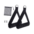 thumbnail image 1 of 2 piezas de agarres para ejercicios, accesorios de gimnasio resistentes, agarres de banda de resistencia para de poleas, equipo de gimnasio Negro, 1 of 8
