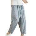 thumbnail image 1 of AherBiu Plus Size Sweatpants for Men with Pockets Drawstring Elastic Waisted Straight Leg Trousers Lightweight Loose Pants, 1 of 2