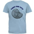 thumbnail image 1 of Manatee Tubby And Cute Chubby Sea Potato Mens T Shirt Light Blue SM, 1 of 1