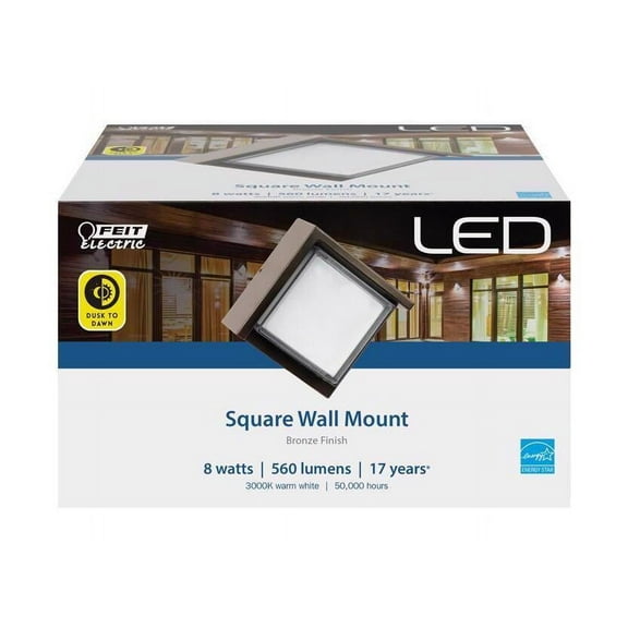 Feit Electric S5SQWM/830/DDBZ Light Fixture LED Bronze Dusk to Dawn LED Bronze