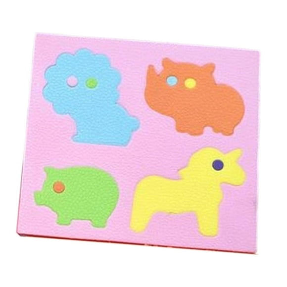 Rompecabezas de formas, tapete de juego educativo de espuma suave para coordinación mano-ojo Animal
