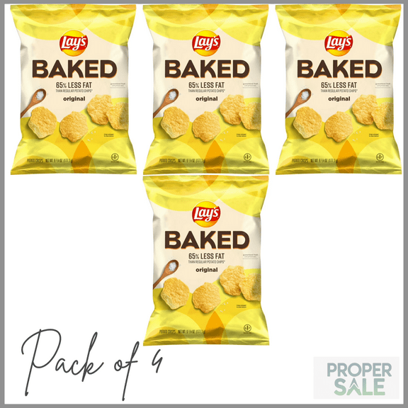 Lay's Baked Gluten-Free Original Potato Chips, 6.25 Oz. ( PACK OF 4 )