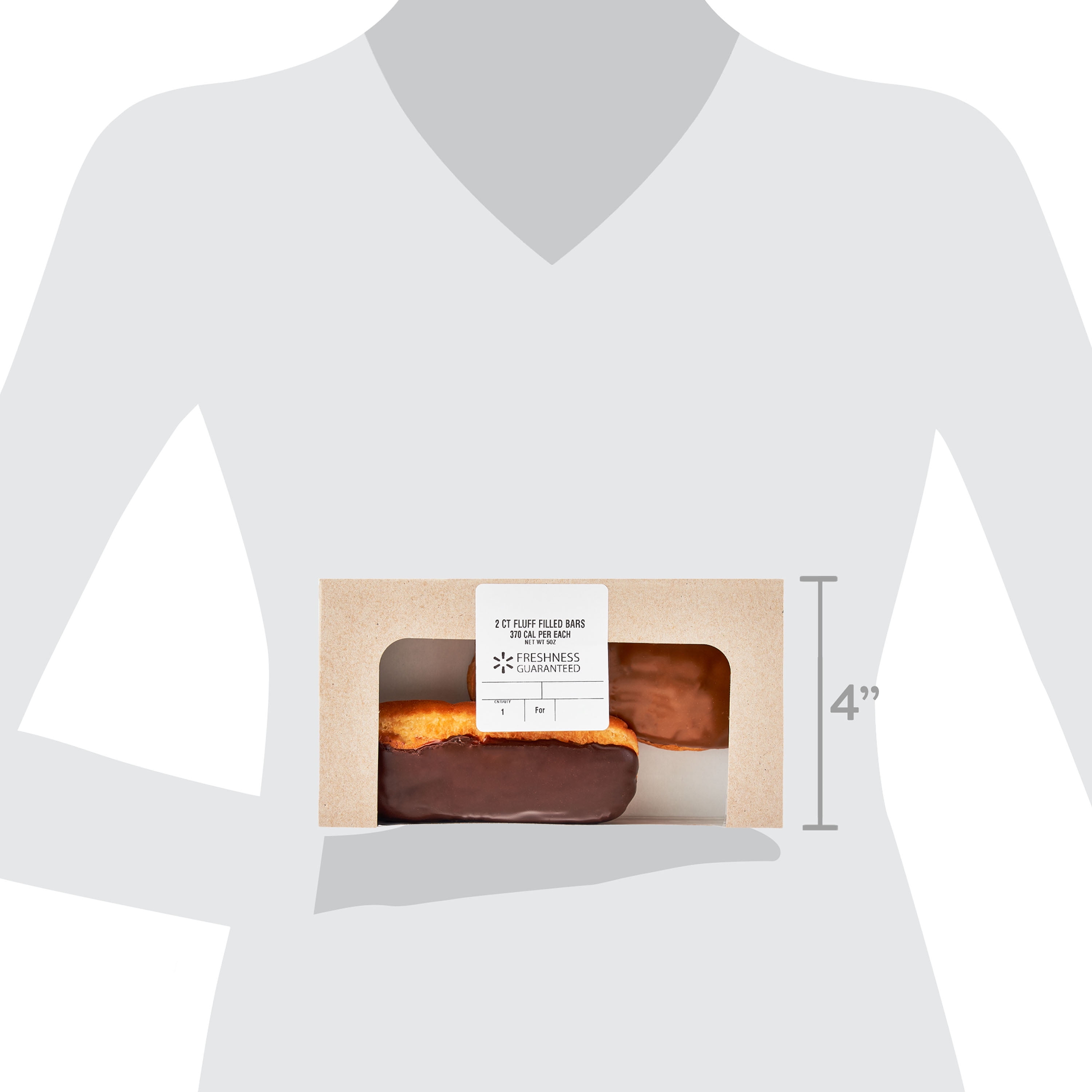 Freshness Guaranteed Regular Iced Fluff Filled Bar Donuts, 5 oz, 2 Count