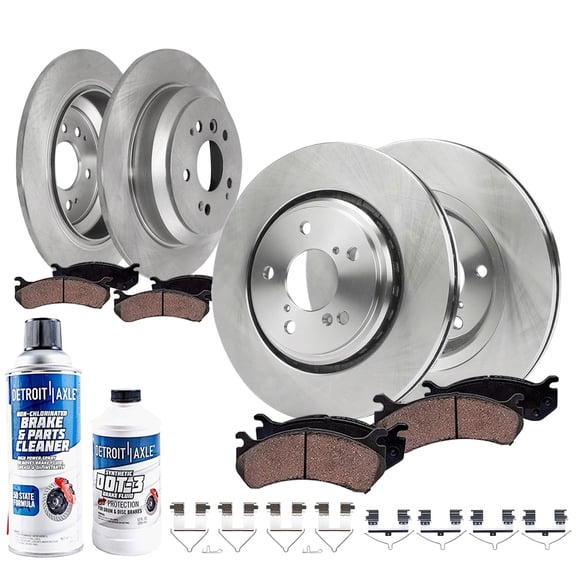 Detroit Axle - Brake Kit for 2016-2022 Honda Pilot 2017-2025 Ridgeline, Disc Brake Rotors Ceramic Brake Pads 2018 2019 2020 2021: 12.60" Front and 12.95" Rear Rotor