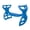 BLUE, variant on Multi-Child Double Glider Swing Kit for Playsets  Outdoor Gyms- Double The Fun! Heavy Duty Dual-Ride Tandem Swing, Protective Chains, Hardware  Free Eye Bolt Connectors!