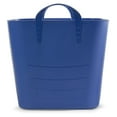 thumbnail image 2 of HeSLehs 25 Liter 6.6 Gallon Durable Plastic Storage Tote, Blue (12 Pack), 2 of 6