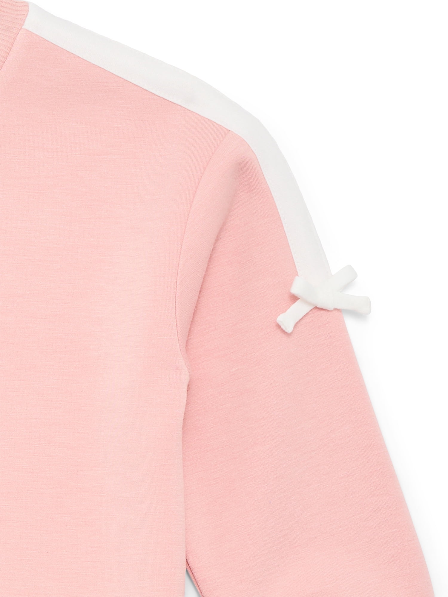 Wonder Nation Toddler Girls Crewneck Pullover with Bows, Sizes 12M-5T