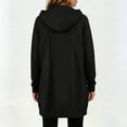 thumbnail image 6 of QIYAGBSA Hoodies for Women Zip Up Longline Hooded Sweatshirt with Front Pockets Casual Fall Winter Outerwear (Black, M), 6 of 7