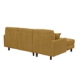 thumbnail image 5 of L-Shaped Sectional Sofa Couch for Living Room,Modern Corduroy Upholstered with Wooden Legs & Pillows,Deep Seat,Ginger, 5 of 8
