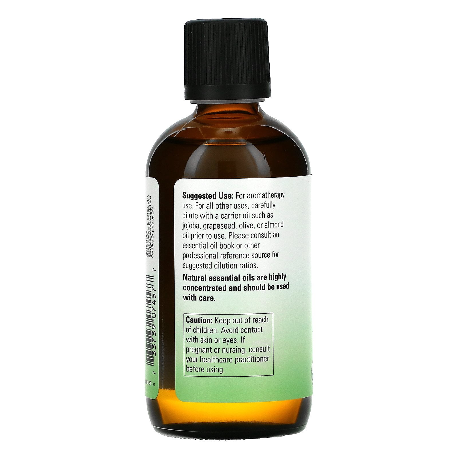NOW Foods Organic Essential Oils, Peppermint, 4 fl oz (118 ml)