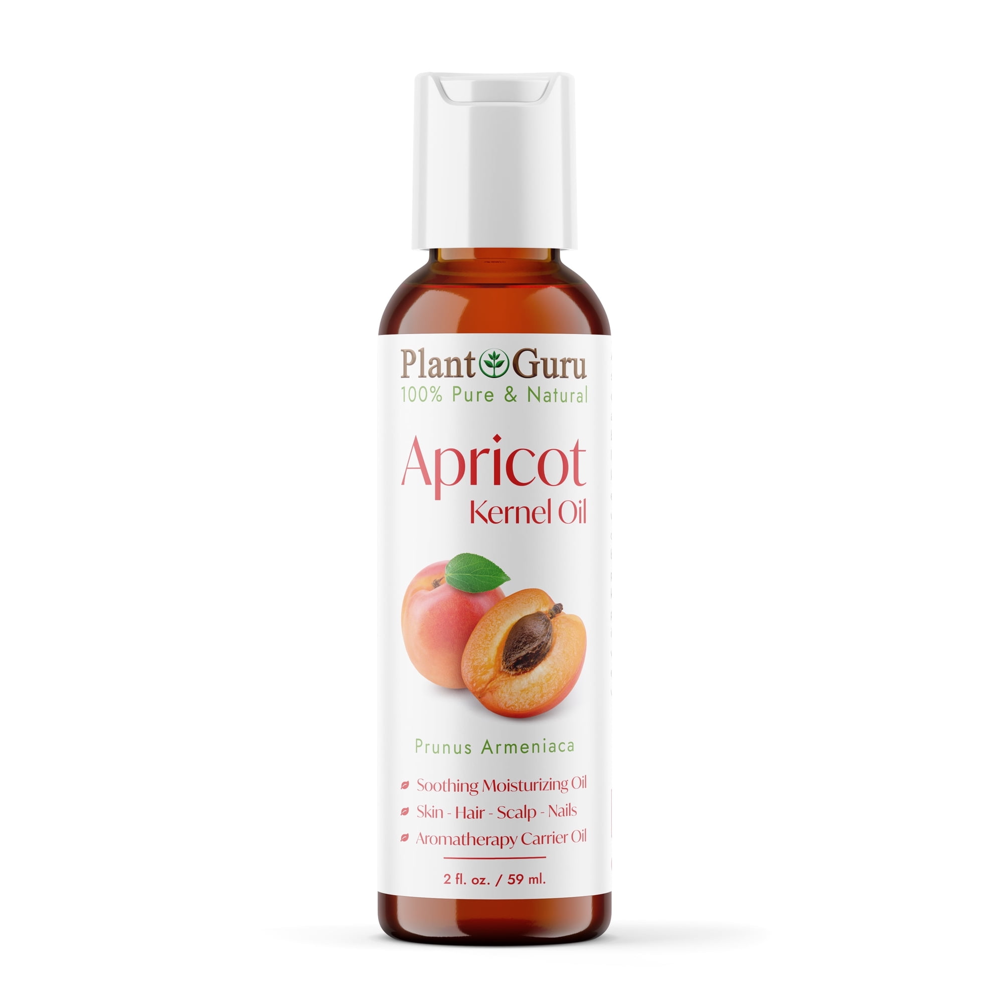 Apricot Kernel Oil 2 oz Cold Pressed Carrier 100% Pure Natural For Skin, Face, and Hair Growth Moisturizer. Great For DYI Creams, Lotions, Lip balm and Soap Making