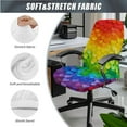thumbnail image 3 of FKELYI Rainbow Love Print Office Chair Cover with 2 Piece Armrest Covers Breathable High Back Computer Chair Slipcover for Home Office Decor, Large, 3 of 6