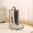 thumbnail image 3 of 4PCS Hand Carry Shoe Storage Bag Transparency Waterproof Dustproof Boot Organizers Bag with Zippered Closure Travel Use, 3 of 7