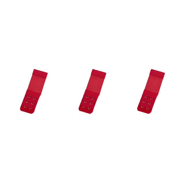 ZheElen Extension Strap Bra Extenders Breathable Buckle 2 Hooks Accessories Stretchy Adjustable Replacement Gadgets 3 Rows wine red 3Set