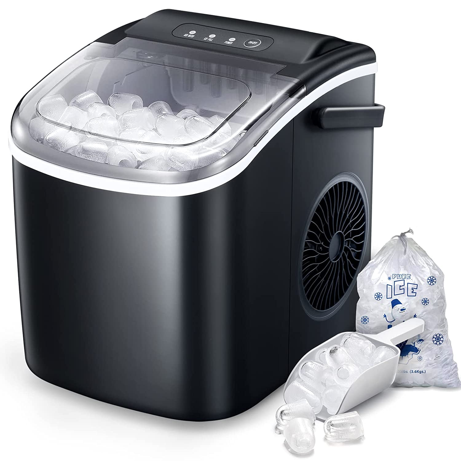Kismile Countertop Ice Maker, SelfCleaning Portable Ice Maker Machine