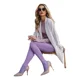 thumbnail image 2 of Pantimedias De Colores Gruesas Opaca Medias Nylon Lila Uni, 2 of 3