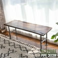 thumbnail image 3 of PIPE DECOR  Live Edge Wood Bench with Authentic Industrial Pipe Legs Boulder Black, 3 of 11