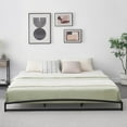 thumbnail image 1 of Low Bed Frame Twin Size, 6 Inch Heavy Duty Metal Platform Bed Frame Low Profile, Mattress Foundation, No Box Spring Needed, Noise-Free, Non-Slip, Easy Assembly, Black, 1 of 8