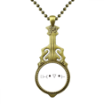 thumbnail image 1 of Collier Expression Visage Adorable Pendentif Guitare Antique, 1 of 3