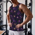 thumbnail image 5 of Fuzoiu Multi-colored Spiders Print Men's Workout Tank Tops,Sleeveless Gym Shirt Quick Dry,Fitness Bodybuilding T-Shirt,Muscle Athletic Workout Tee-3X-Large, 5 of 7