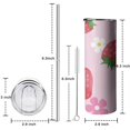 thumbnail image 7 of Strawberry 20 Oz Insulated Stainless Steel - Double Wall Vacuum Coffee- Birthday Gifts for Mom Sister Friends Women, 7 of 7