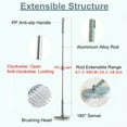 thumbnail image 2 of SAYFUT 2 in 1 Stiff Bristle Floor Scrub Brush Adjustable Stainless Steel Handle 38.6 inches Multi-Surface Stiff Brush for wall, Kitchen, Bathroom, 2 of 8