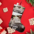 thumbnail image 4 of 12 Años de Esclavitud Tema: Calcetines de Navidad, fino lino blanco para colgar en escaleras y chimenea, decoración navideña para el hogar, regalo de Navidad.54cm×38cm, 4 of 5