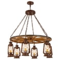 thumbnail image 5 of Meyda Tiffany 160381 Miners Lantern 6 Light 40" Wide Lantern Chandelier - Rust, 5 of 5