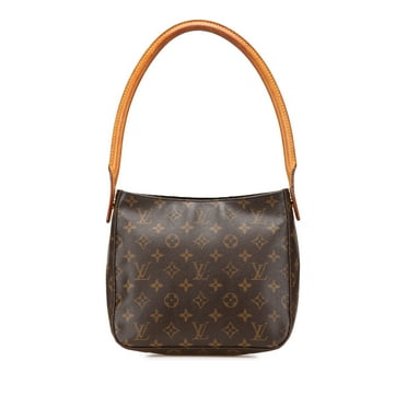 Pre-Owned Authenticated Louis Vuitton Shoulder Bag Monogram Canvas Brown Women (Good)
