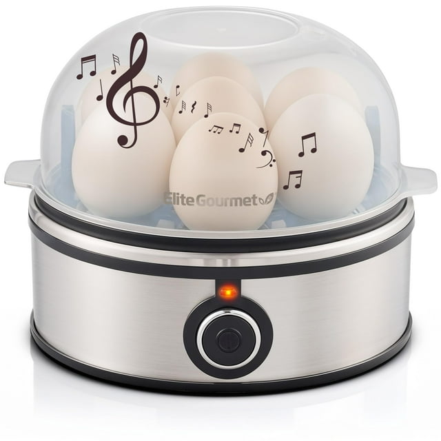 Cocedor de Huevos Elite Gourmet EGC855SS para 7 Huevos Acero Inoxidable