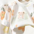 thumbnail image 4 of masbird Cotton 2 Piece Pajamas Boys Girls Long Sleeve Sets Toddler Pjs Kids Fall Winter Sleepwear Sets for 6-12 Months 12-24 Months 2 3 4 5 6 7 8 9 T Children(Yellow,0-3 M), 4 of 4