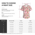 thumbnail image 4 of Honeii Rose Flowers Print Women's Classic V-Neck T-Shirt,Womens Fashion Tops,Stylish Everyday Top for Women, Casual Summer Spring Outfits Clothes-3X-Large, 4 of 5