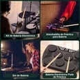 thumbnail image 3 of 2 Pairs Baquetas Bateria,Profesionales Baquetas de Arce 5A,Juego de Baquetas Electronica,4 Piezas An, 3 of 7