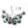 thumbnail image 1 of RV Luces de cadena de Navidad Bombilla LED Árbol de Navidad Aguja de pino Luz decorativa de fruta de pino / 4m 10ball 50 lámpara (5cmx8cm) Rojo Verde, 1 of 5