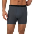 thumbnail image 3 of Hanes Men’s Performance Boxer Briefs, Stretch, Black/Grey, 6-Pack, 3 of 8