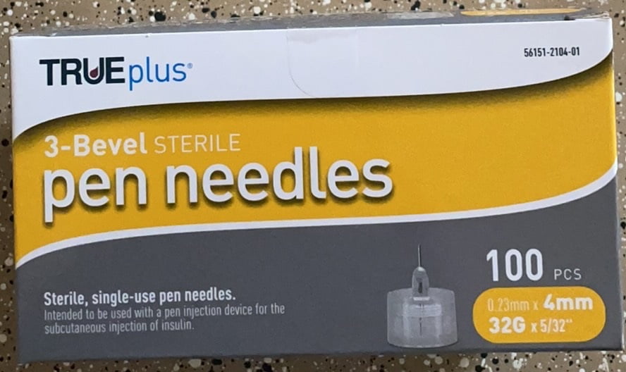 Buy TRUEplus 5-Bevel Sterile, Single-Use Pen Needles, 32g 4mm (5