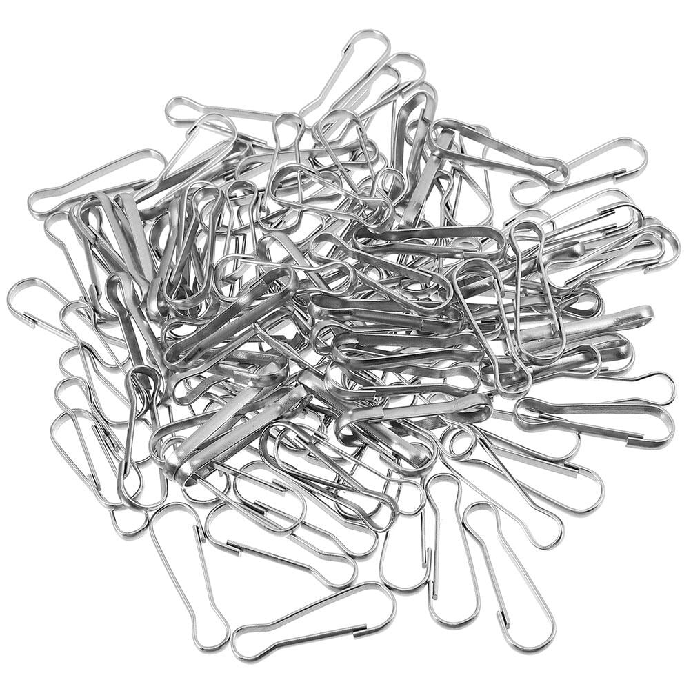 HOMEMAXS 30pcs Stainless Steel Metal Spring Hooks Lanyard Snap Clip