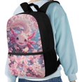 thumbnail image 4 of Jeiento Axolotl Backpack for Girls 8-12 12-14 School Bags Primary Middle School Bookbag Rucksack for Kids Pink Cherry Blossom 17inch Laptop Backpacks Elementary Schoolbag Daypack, 4 of 6