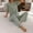 Green, variant on Uooqdmx Lounge Sets for Women Womens Pajama Sets Pajamas 2 Short Sleeve Top and Long Pants Sets Sleepwear Loungewear Soft Pajamas Beige L